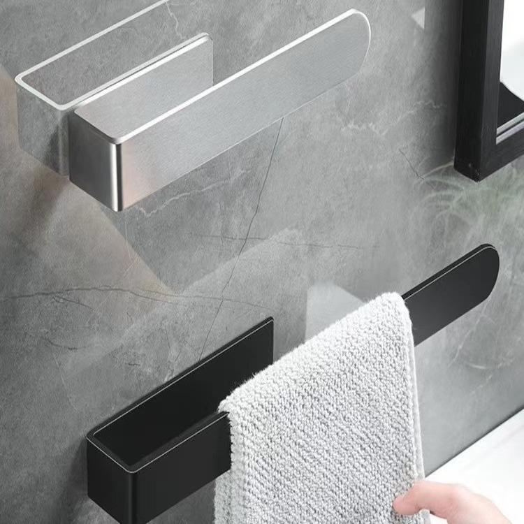 Stainless Steel Wall-Mounted Towel Bar and Hooks for Bathroom