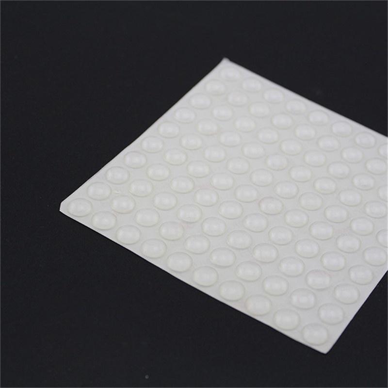 100PCS Self-Adhesive Anti-Collision Bumpers Furniture Silencing Pads Rubber Dots for Cabinet Door Drawers Windows Stainless Steel Fast Delivery