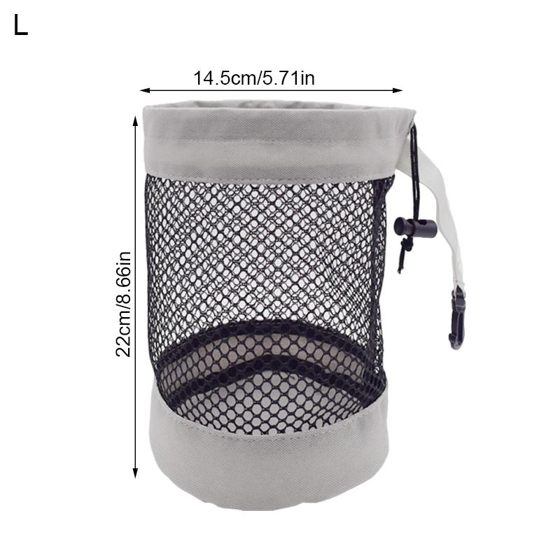 1 szt. Torba na piłki golfowe ze ściągaczem Wysokiej jakości siatka nylonowa i plastikowy klips do zawieszenia Wygodna do zawieszenia na torbie golfowej