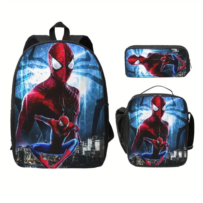Ensemble Trois Pièces Cartable Scolaire pour Enfants, Cartable École Primaire, Sac Bandoulière Imperméable en Polyester, Trousse à Crayons. Ship according to the picture