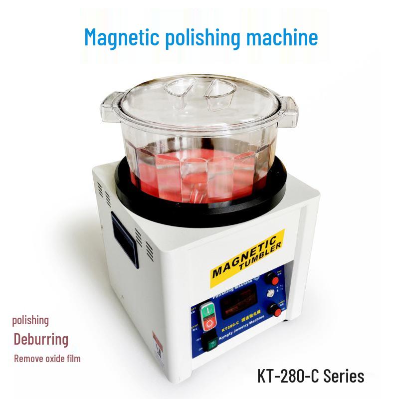 KT-280A Electromagnetic Magnetic Force Polishing Machine - Digital Timer for Jewelry Polishing and Deburring