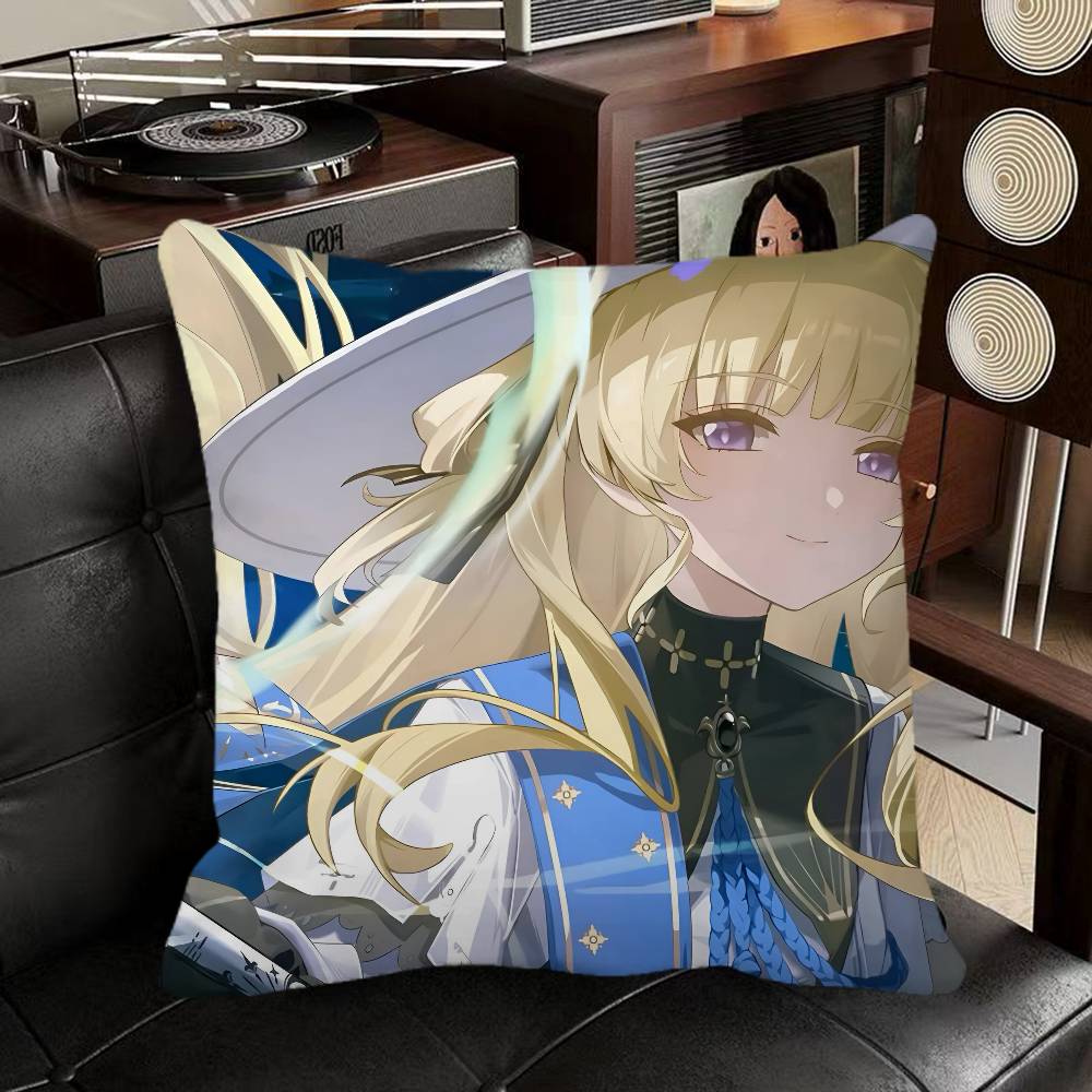 Phoebe Wuthering Waves Game Pillow Case Square Pillow Bedroom Sofa Leisure Comfort Cushion Car Home Decoration