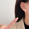 Japanese Pearl Ear Button for Women Simple and Cute Light Luxury Mini Earrings