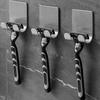 Stainless Steel Drillless Bathroom Razors Holder Wall Mounted Hook For Shaver Organizers Waterproof Rustproof Bath Storage Solution