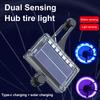 Solar LED Colorful Bike Wheel Light USB Rechargeable Bike Tire Safety Light Smart Sensing Cycling Tire Lights for Kids Adults