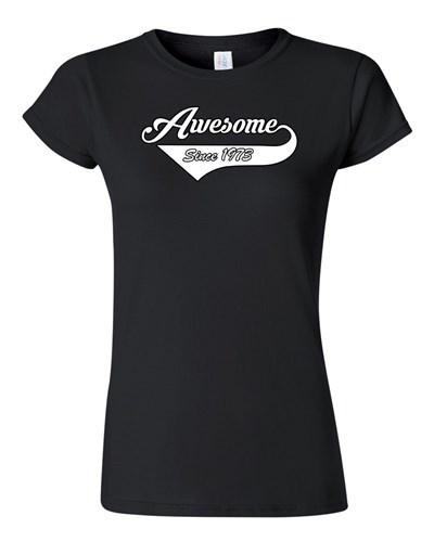 Junior Awesome Since 1973 With Tail Happy Birthday Gifts Funny DT T-Shirt Tee Unisex T-Shirt XXL