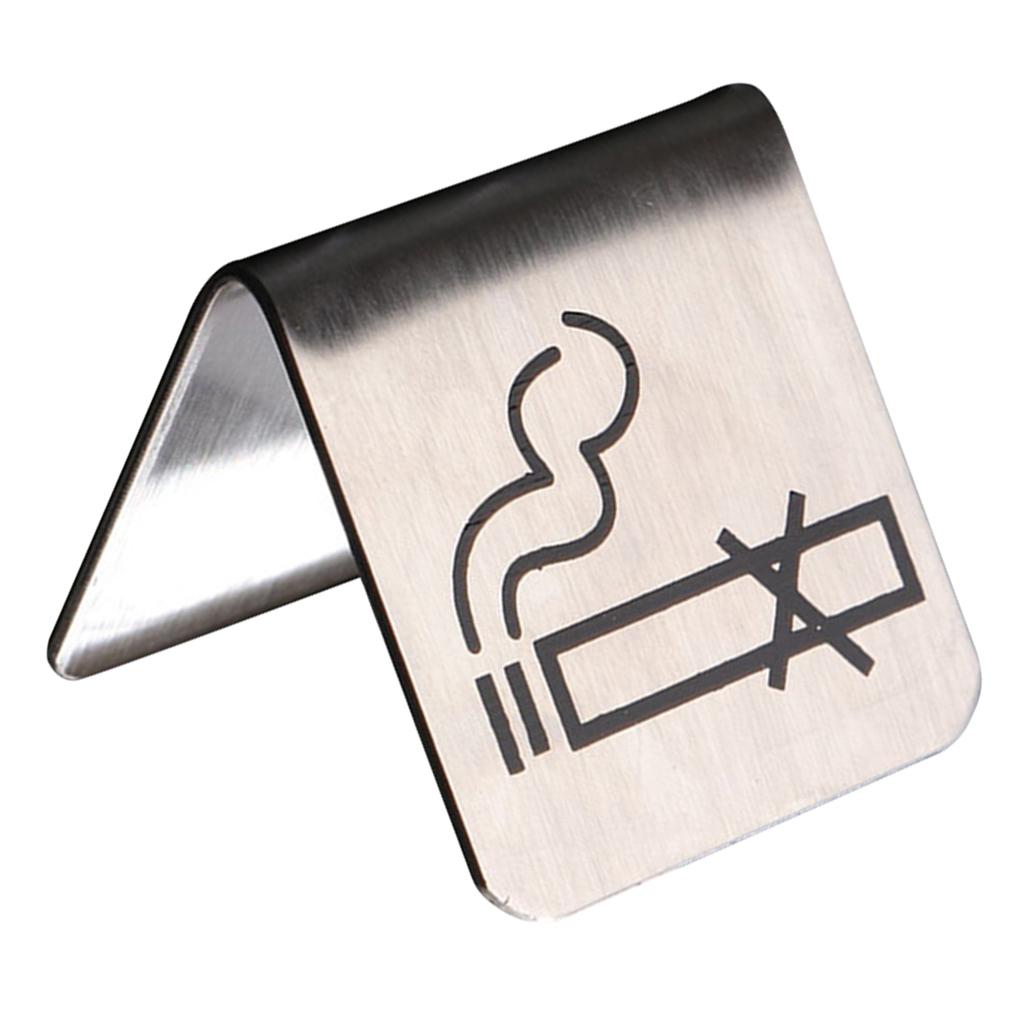 No Smoking Tent Notice Tent Sign Reminder side for Restaurant Cafe Words