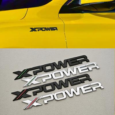 3D Metal Car Sticker Rear Trunk Badge Logo X POWER Sticker Side Fender Emblem