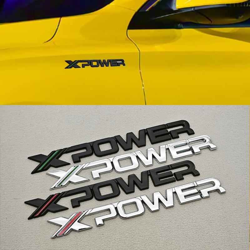 3D Metal Car Sticker Rear Trunk Badge Logo X POWER Sticker Side Fender Emblem For MG MG6 MG5 l MG4 MG3 Tail Exterior Accessories