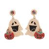 Kawaii Cute Ghost Earrings Irregular Halloween Party Jewelry Cool Ghost Pumpkin Earrings  Lady