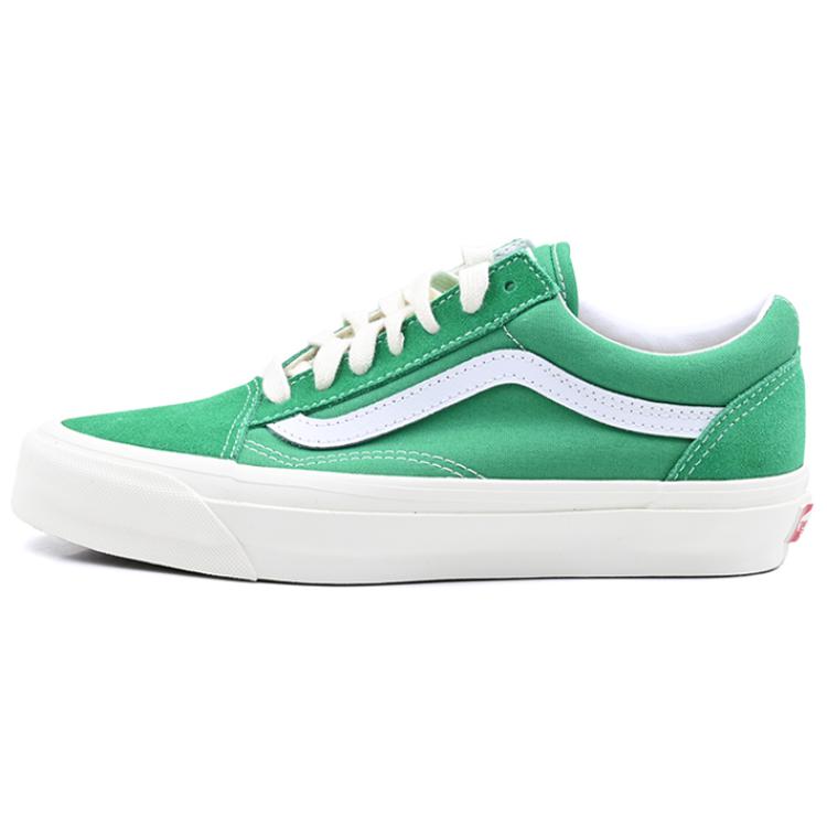 Vans Old Skool Series Comfortable Versatile Low-Top Casual Shoes Unisex sneaker Green White VN000CY2CX1