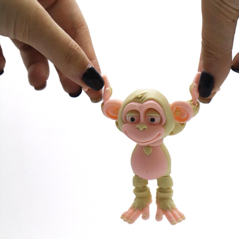 3D Printing Monkey Crafts Figure Multi-Joint Movable Funny Abstract For Home Desk Decoration Accessories Children'S Unique Gift