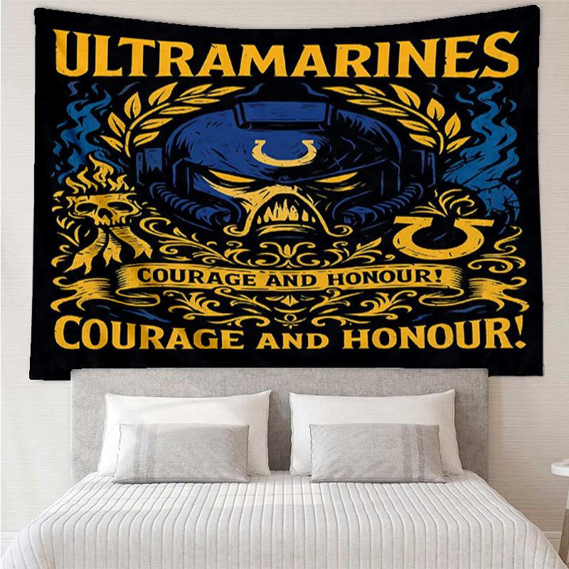 Warhammer 40k Druck-Wandteppich, Hintergrund, Einfache Montage, Ideal für Schlafzimmer, Büro & Wohnzimmer, mit Ästhetischer Wanddekoration.