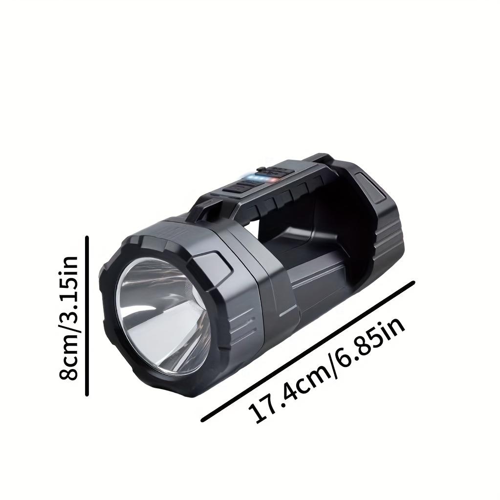 Multi Functional LED Solar Flashlight with Multiple Lighting Modes for Outdoor Hiking, Fishing, and Camping. Portable Searchlight with Durability