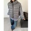 Stand-up Collar Ribs, Light Down Cotton Vest, Women's New Great-looking Short-style Vest Jacket