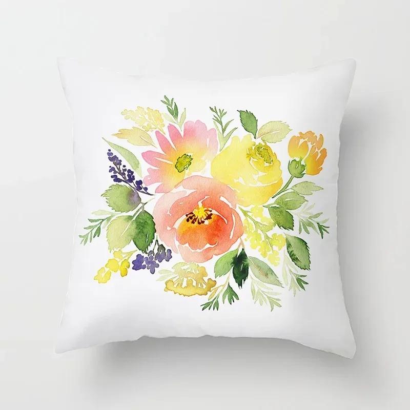 Seria cu model de flori și fluturi husă pernă decorativă husă pernă poliester pernă canapea husă pernă decorativă