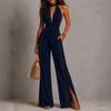 Women's Bohemian Resort Lace Trim Elegant Jumpsuit for Vacation Beach Wear