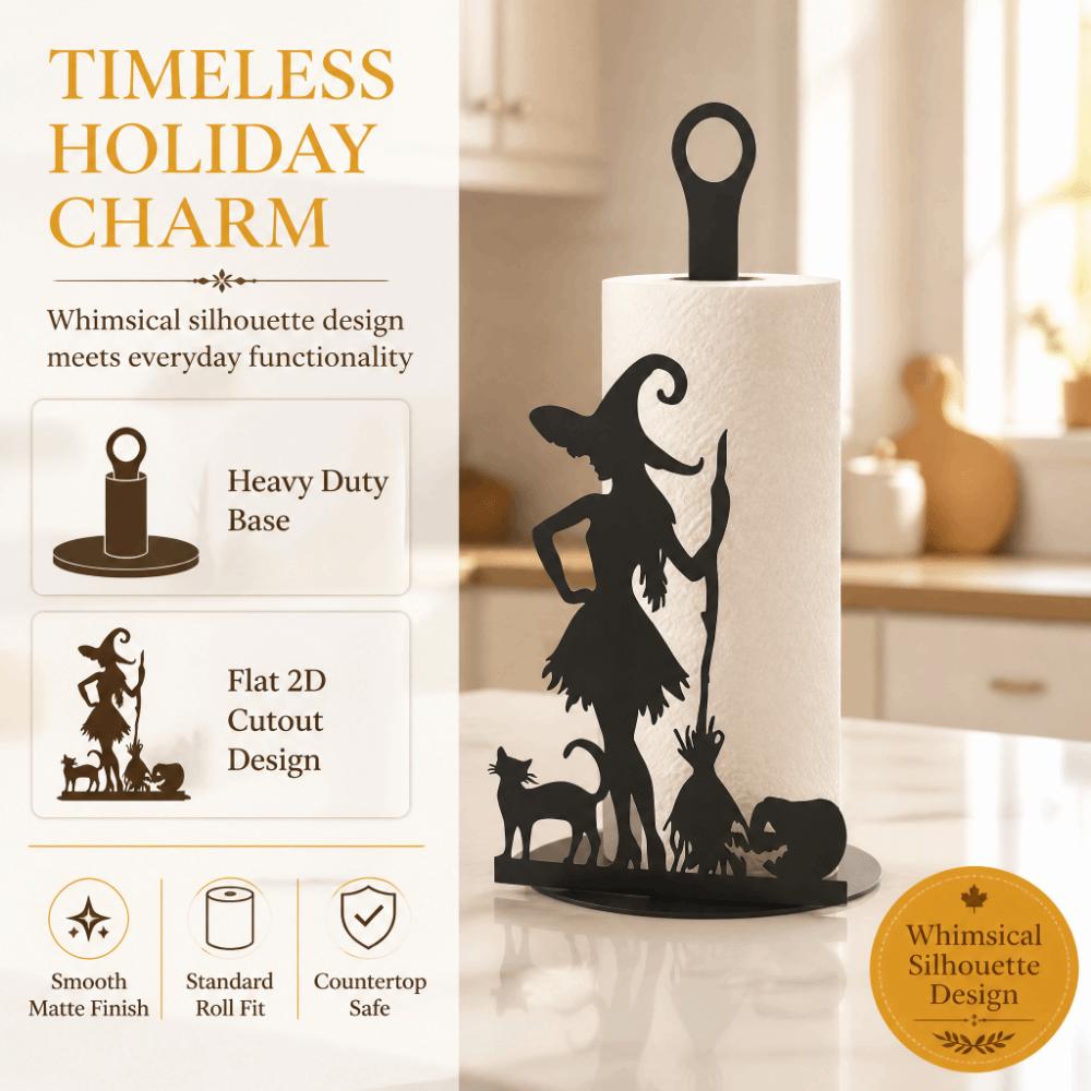 Halloween Witch Kitchen Tissue Rack Freestanding Vertical Napkins Rack Living Room
