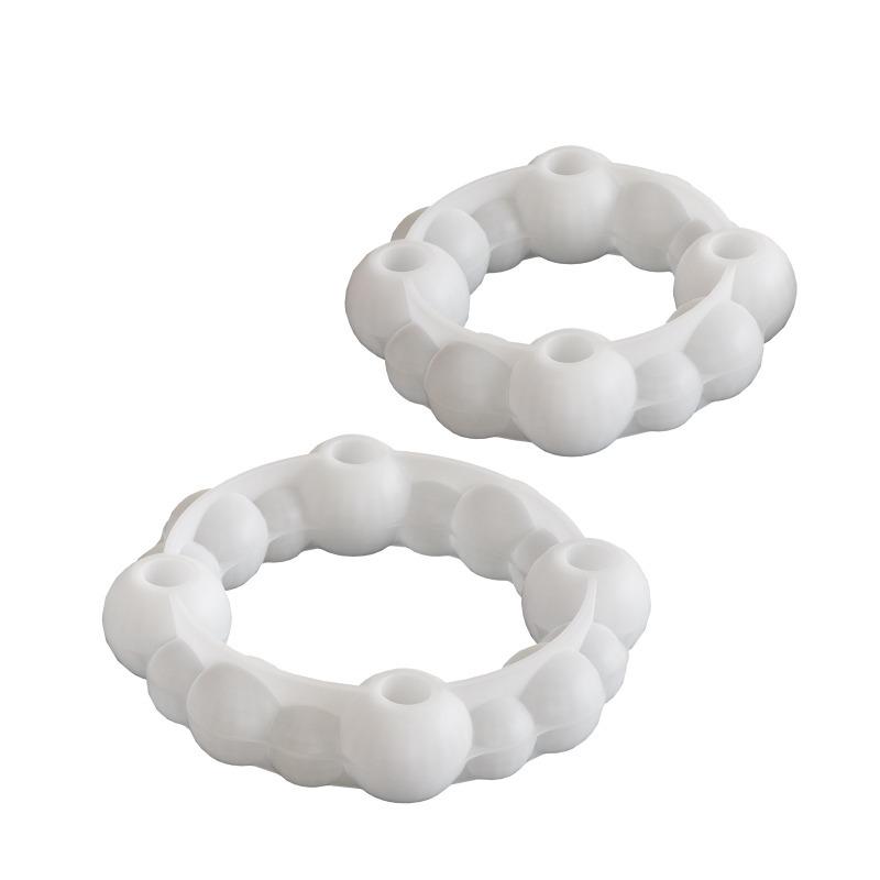 Bubble Bead Round Ball 4-Hole Candle Holder Silicone Molds DIY Gypsum Ring Base Bead Candle Insert Decorative Resin Mold Crafts