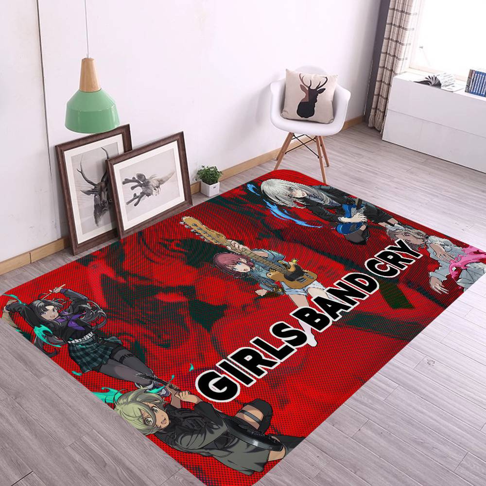 Anime Band Girls Band Cry Door Mat Washable Non-Slip Living Room Sofa Chairs Area Mat Kitchen Doormat Area Rug