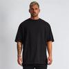 Men's Oversized Cotton Short Sleeve T-Shirt, Hip Hop Style, Casual Loose Fit for Gym Workout Running Fitness, Plus Size