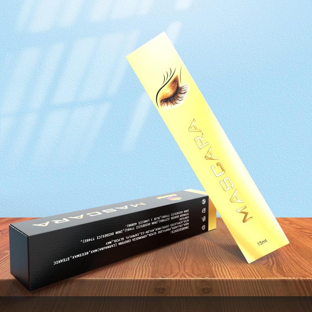 Custom White Card Paper Packaging for Mascara, Brushes, Lipsticks, and Small Powders - Color Printed Boxes Available