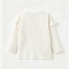 Girls' Fashion Round Neck Ruffle Sleeve Top Casual Blouse for Everyday Summer Wear