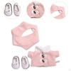 Stuffed Doll Coat Headwear and Shoes DIY Photo Props Costumes for 38cm Dolls Pink