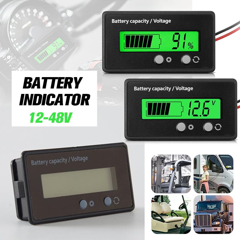 Lcd 12v 24v 36v 48v Battery Status Voltmeter Monitor Caravan Brand New Lead-acid Battery Lithium Battery Gy-6s Power Display