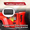 ABS Black Rear License Plate Deletion Panel Bracket Compatible with Jp JK Rear License Plate Deletion Panel Bracket Delet for 2007-2018 Jp JK JKU,