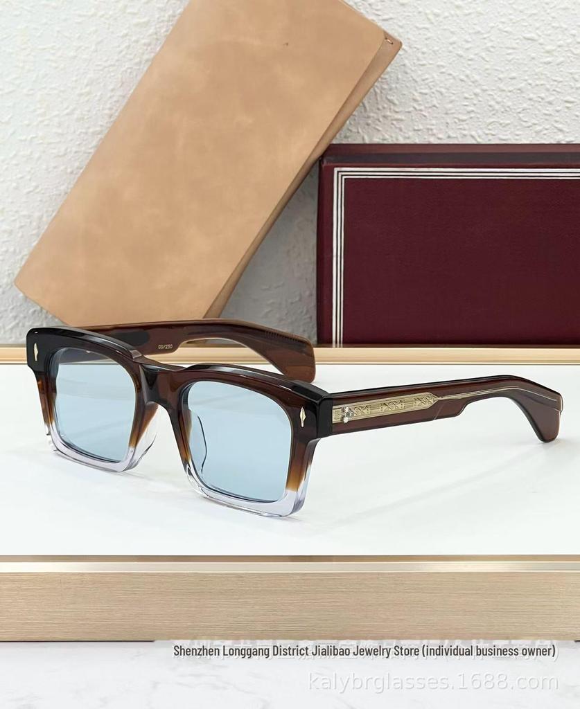 JACQ JMM KAINE Retro Square Frame Unisex Sunglasses