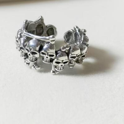 Dunkler Totenkopf Vintage Used Herren Offener Ring