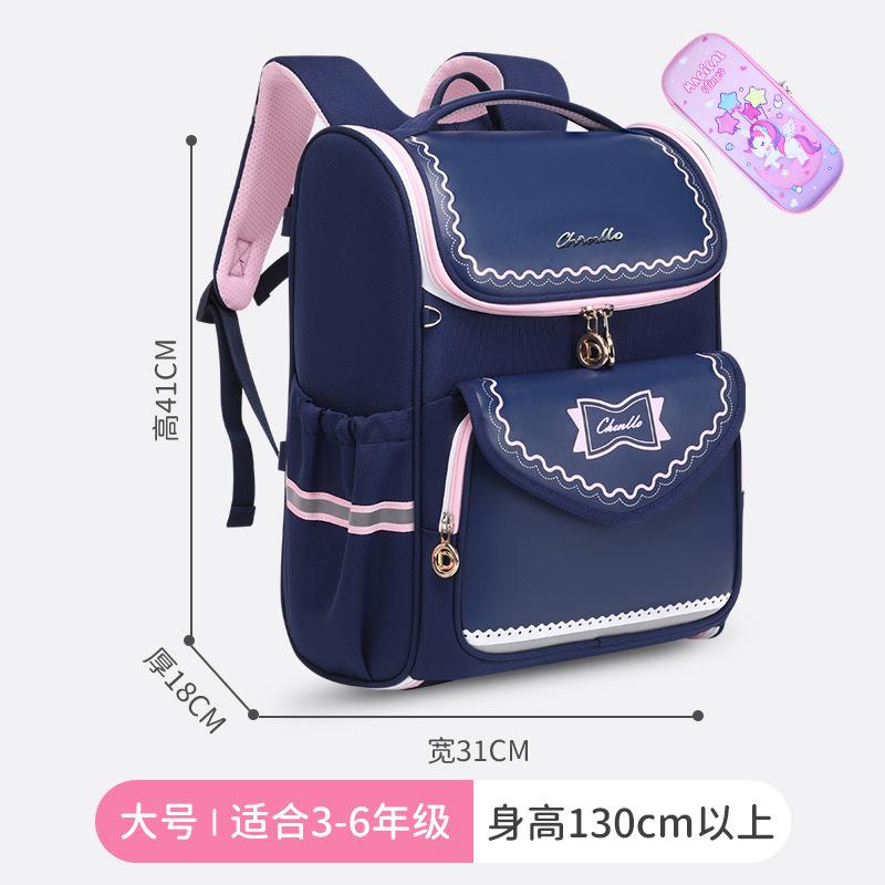 New burden-reducing and breathable primary school schoolbag, light burden-reducing children's primary school schoolbag