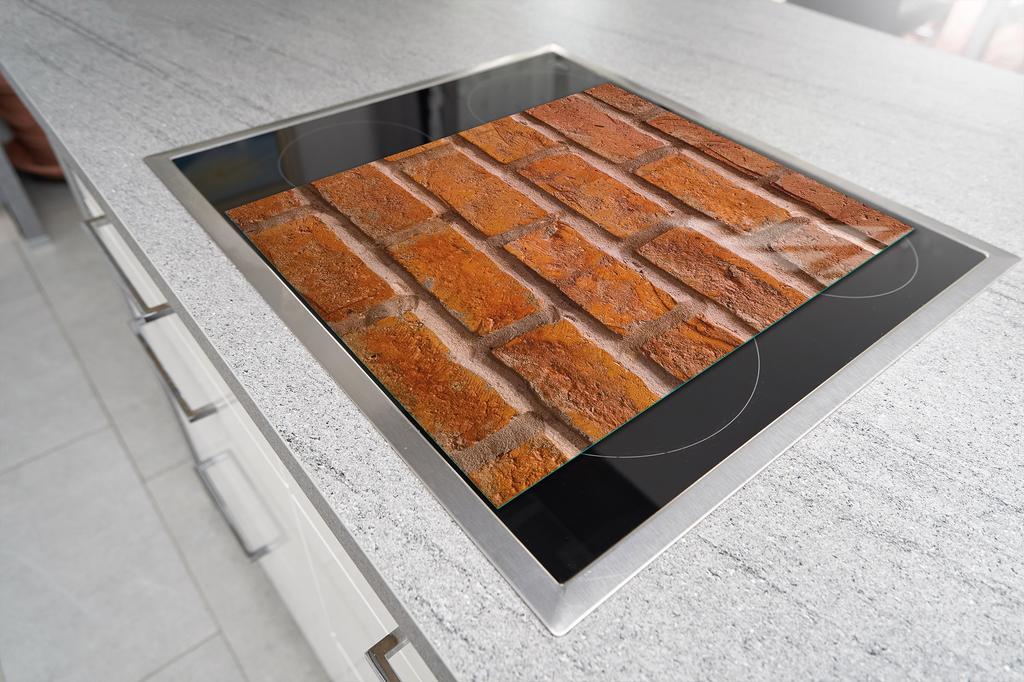 GLAS-SCHNEIDEBRETT 45x52 ZIEGEL