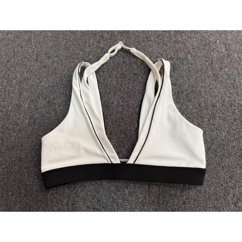 Women S Color Block Halter Yoga Bra Tight Sports Underwear For Fitness Running