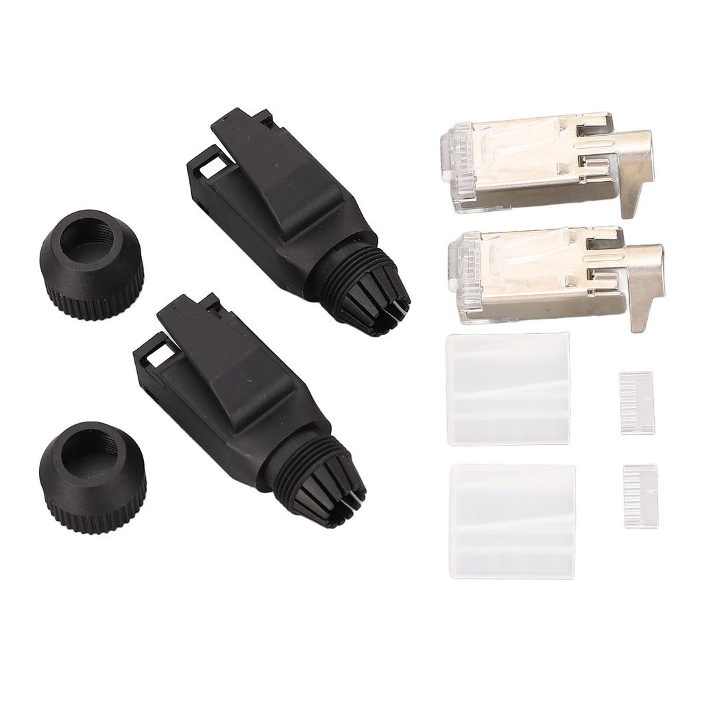 10 Set Assembly Type RJ45 Connector Kit 8 Core Cat5e Cat6 Industrial Ethernet Modular Plugs