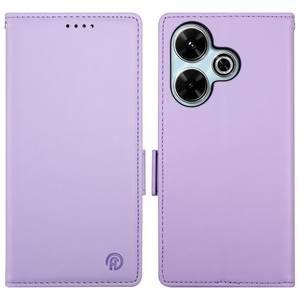 DF-010 For Xiaomi Redmi 13 4G/5G/Note 13R 5G/Poco M6 4G Wallet Case PU Leather Stand Phone Shell