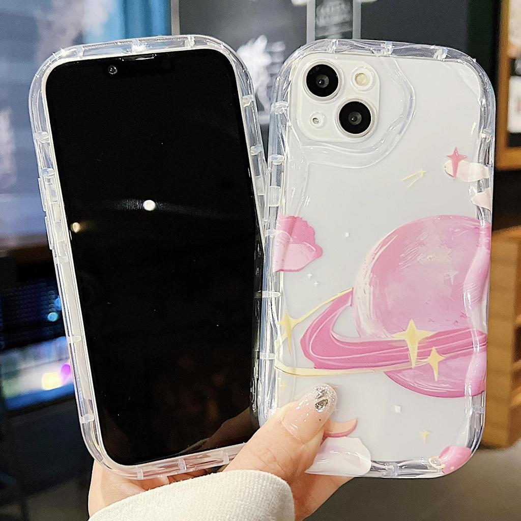 Roztomilé silikonové pouzdro pro Xiaomi Redmi Note 13 12 11 Samsung A54 A24 A14 Oppo A78 A58 A38 Infinix Note 30 Pro Funda Planet Saturn Cover Soft TPU Bumper