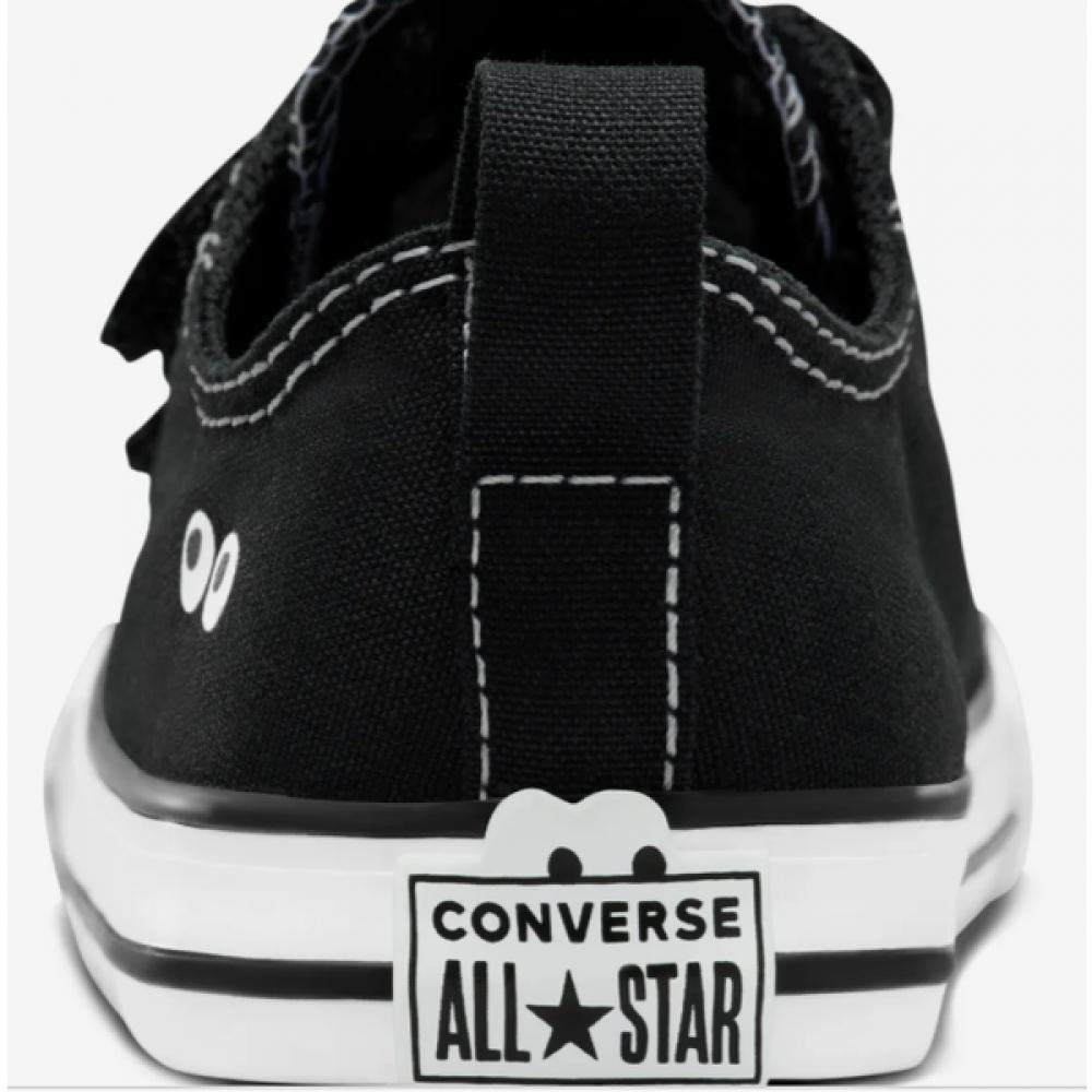 Converse Kids Lightweight Canvas All Star Eyes Infant Children Shoes Black