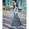 Elegant Floral Knit Two-Piece Skirt Set