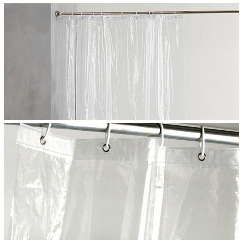Einfacher transparenter PEVA-Duschvorhang, verdickter wasserdichter, schimmelresistenter Badezimmer-Badezimmer-Trennwand-Universalvorhang