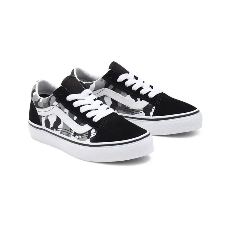 Vans Old Skool Kids Primary Camo Kids Sneakers Black True-White VN000W9T9AI
