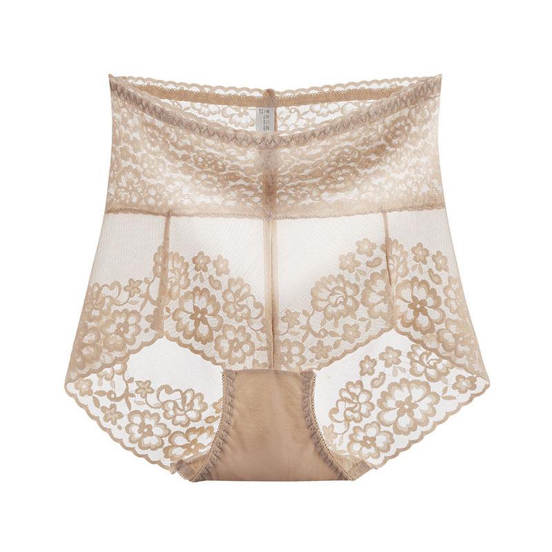 Women Slimming Underwear Knickers Briefs Seamless High Waist Transparent Lace Panties Sexy Briefs