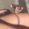 Women Ring Large Square Cubic Zirconia Jewelry Fashion Appearance Exquisite Finger Ring for Wedding