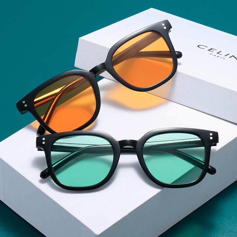 2024 Trendy Yellow Retro Square Sunglasses - Unisex Celebrity Style