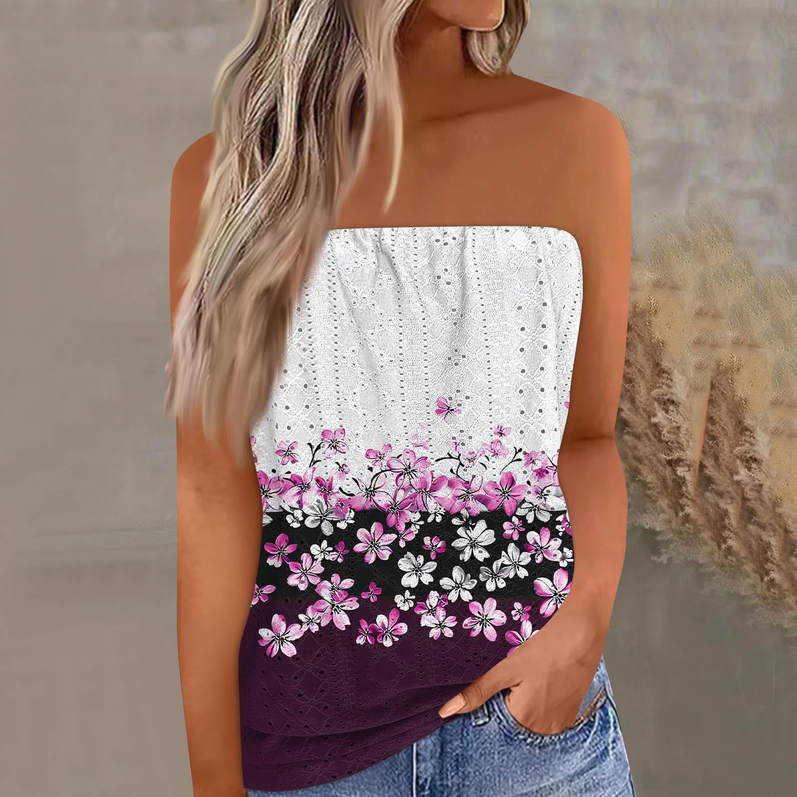 

Кроп-топи для жінок сексуальний камзол майка літній топ-труба без рукавів з принтом майка жилет M