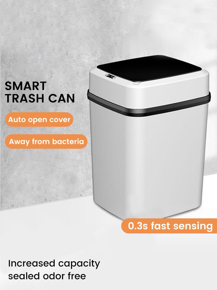 Bin 13L Bathroom Touch In The Toilet Garbage Bucket Waste Bins Dustbin Smart Trash Can Kitchen