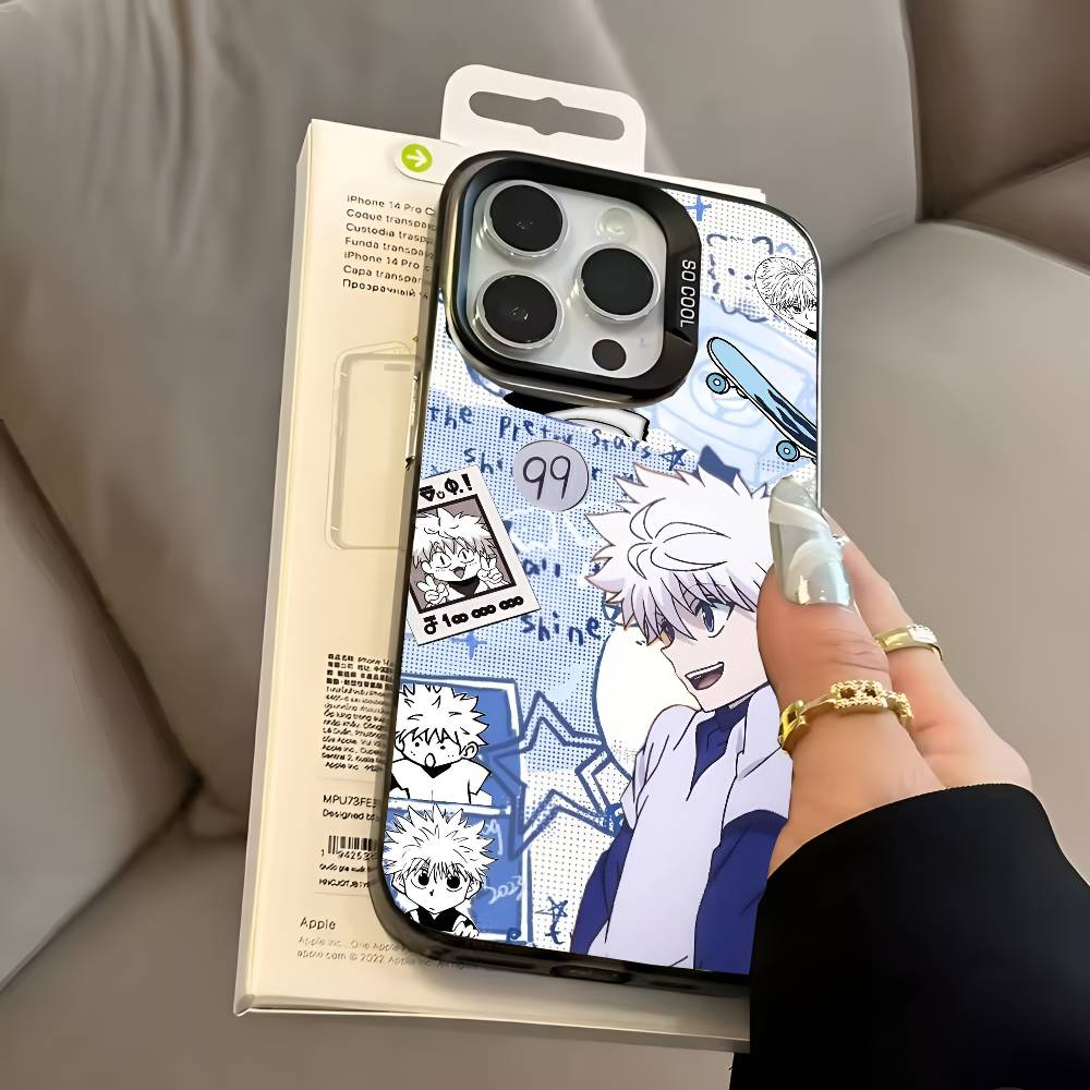 H-Hunter-Hunter Killua Phone Case for iPhone 17 17Air 16 15 14 13 12 11 Pro Max Plus Colorful Silver