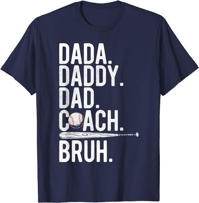 Funny Baseball Coach Dad Fathers Day Unisex T-Shirt S