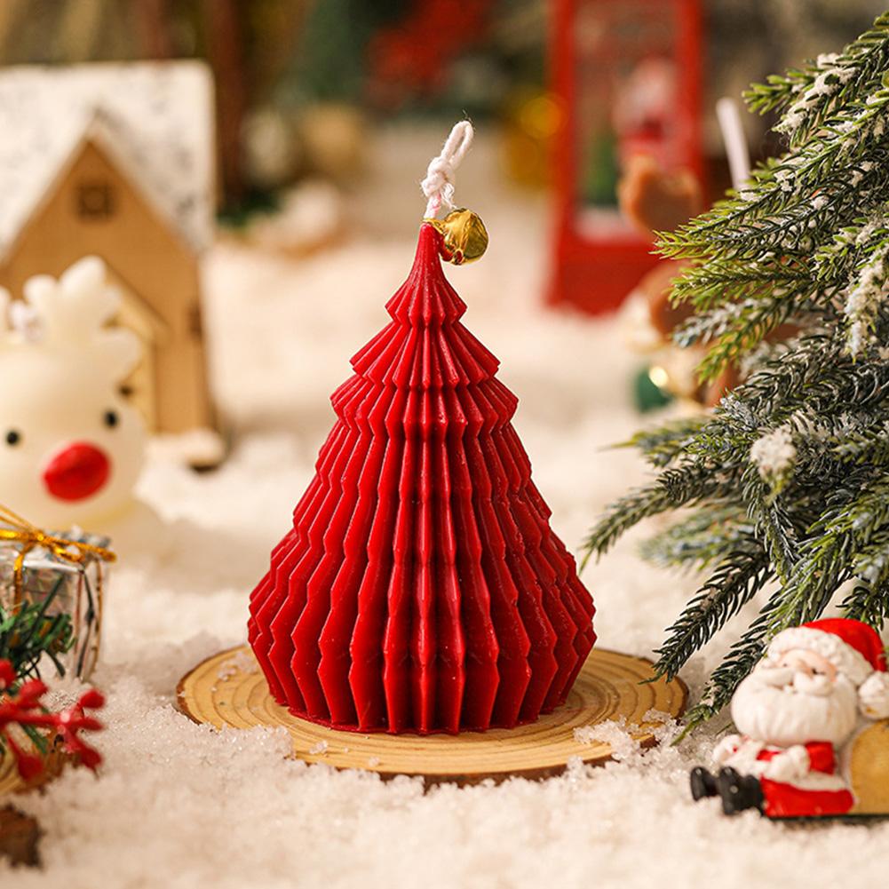 Pack mit 2 3D Weihnachtsbaum Silikon Kerzenformen Ideal für DIY Basteln Duftkerzenherstellung Dekoration